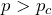 p > p_c